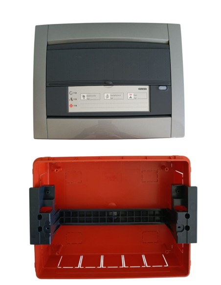 Cuadro de distribución empotrable Gewiss gw40711 de 12 módulos en titanio metalizado